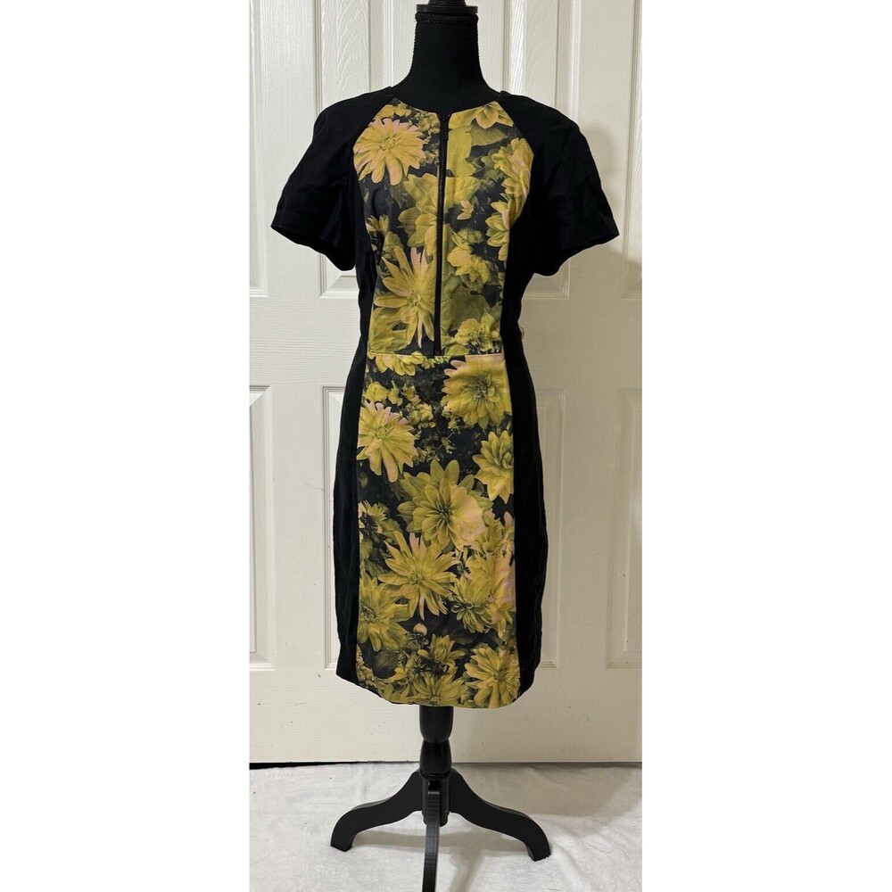 Michael Kors Floral Pannel‎ Lined Sheath Dress With Two Side Zipper  Retro - 14W